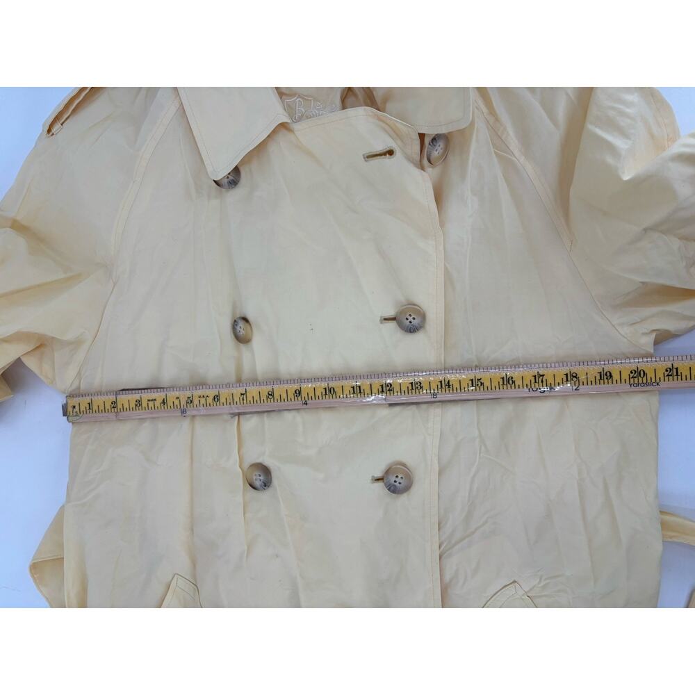 Vintage Burberry Prorsum Collection Trench Rain Coat Womens 8 Butter Yellow Belt - Picture 13 of 16